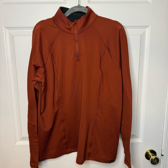 5.11 Tactical Men’s Long Sleeved 3/4 Zipper Performance Top Size XL GUC Rust Red - Picture 1 of 6